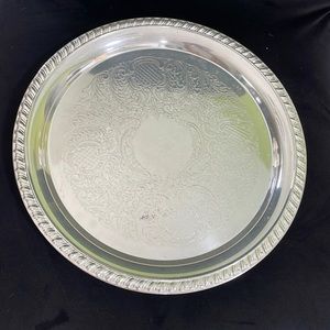 Italian Antique Vintage Leonard Silver Plate Serving Tea Tray